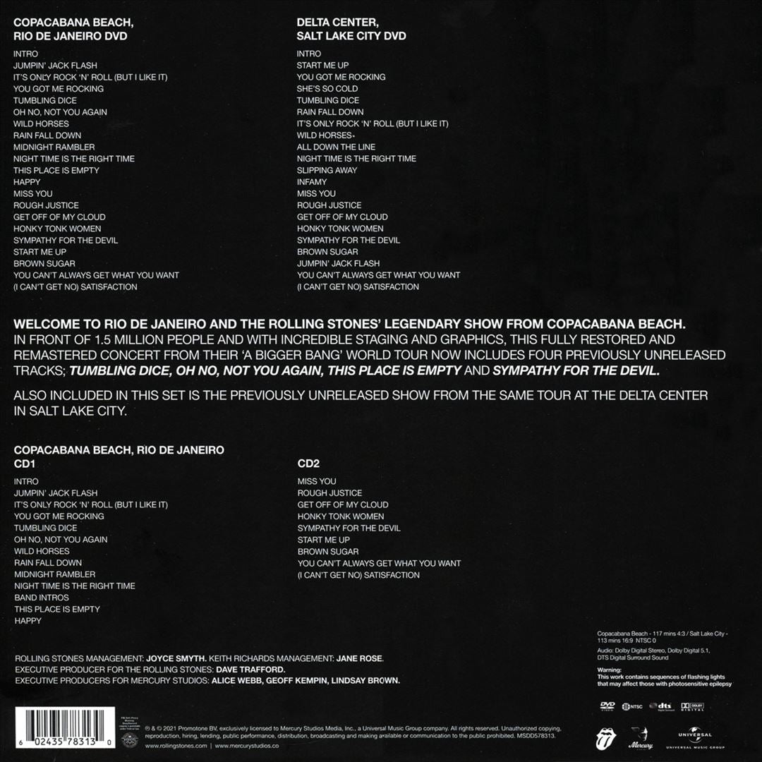 A Bigger Bang: Live on Copacabana Beach [2DVD/2CD] cover art