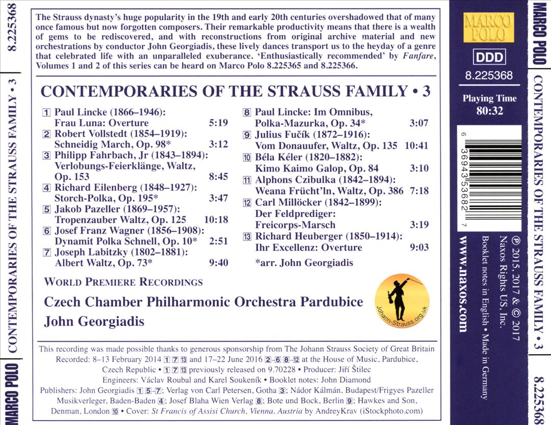 Contemporaries of the Strauss Family, Vol. 3 cover art