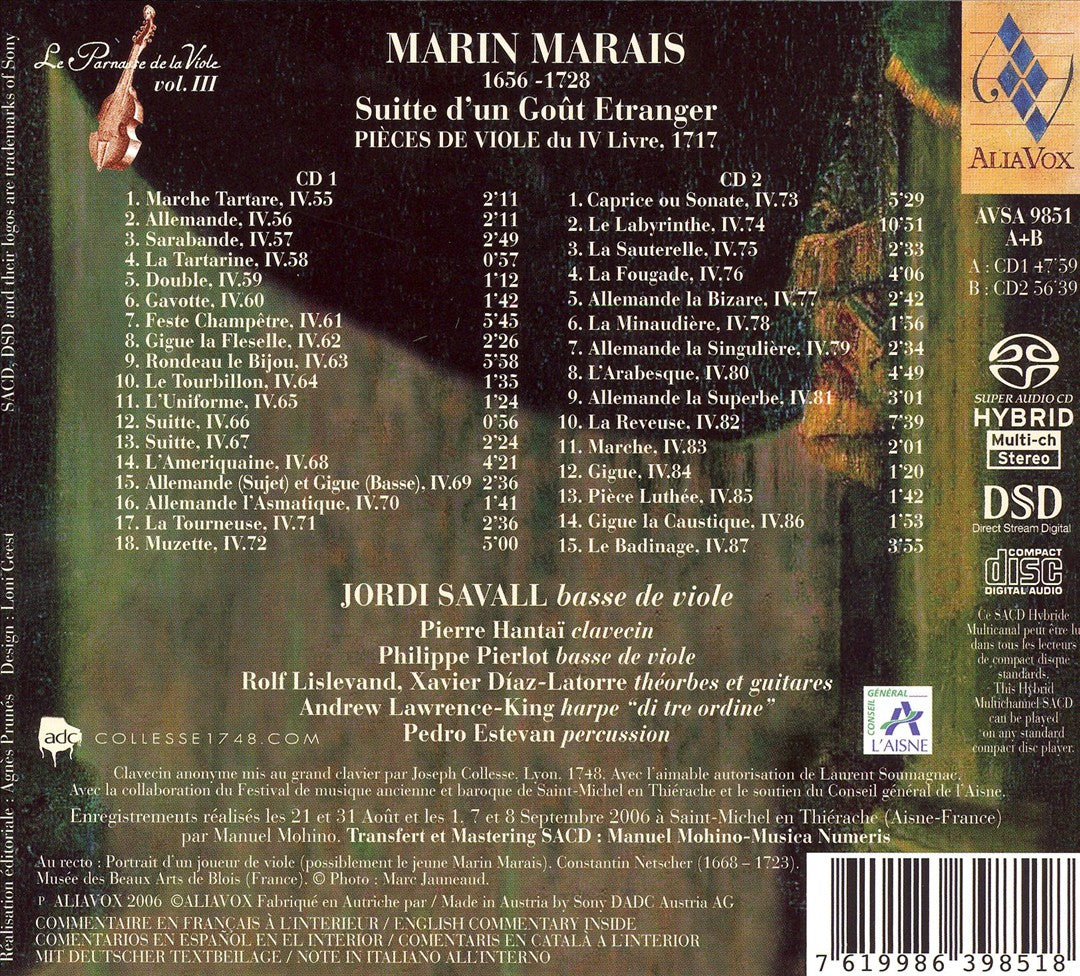 Marin Marias: Suitte d'un Goût Etranger  cover art