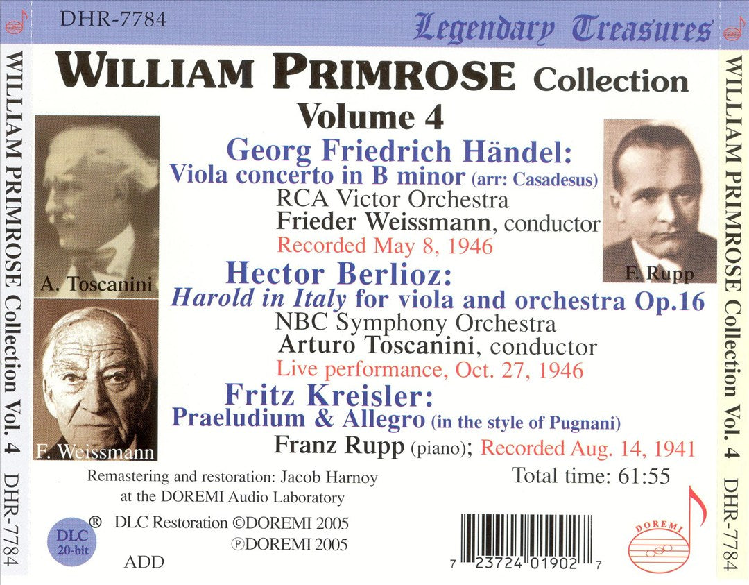 William Primrose Collection Vol. 4 cover art