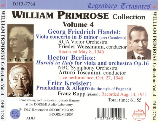 William Primrose Collection Vol. 4 cover art
