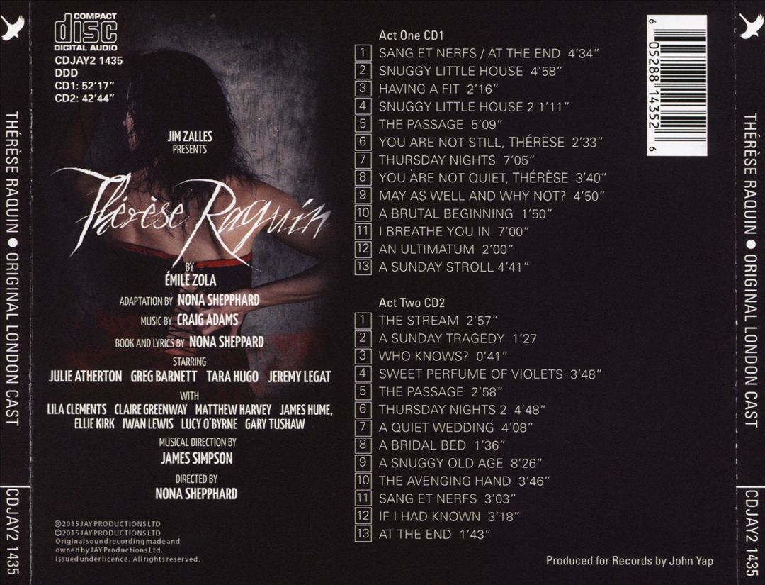 Thérèse Raquin [Original London Cast] Complete Recording cover art