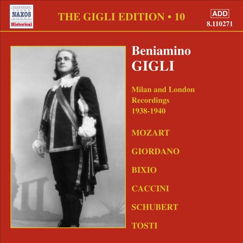 Gigli Edition Vol. 10: Milan & London Recordings, 1938-1940 cover art