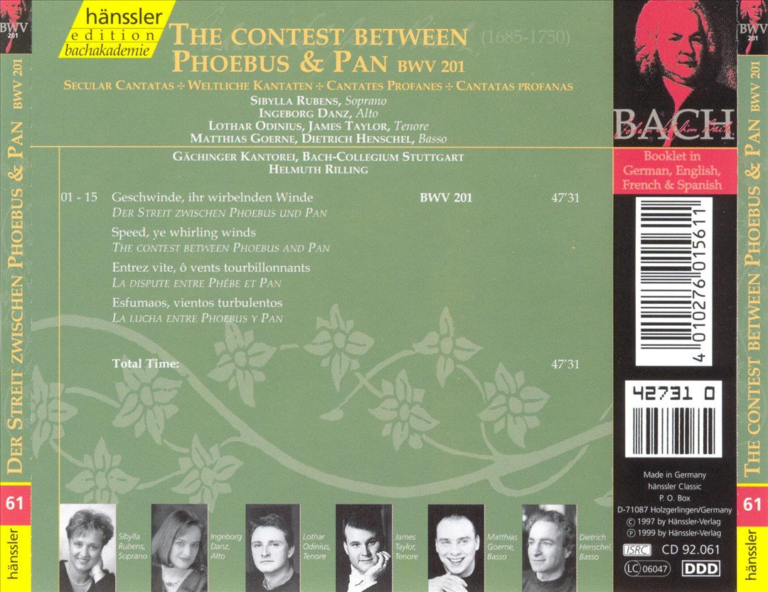 Bach: The Contest Between Phoebus and Pan cover art