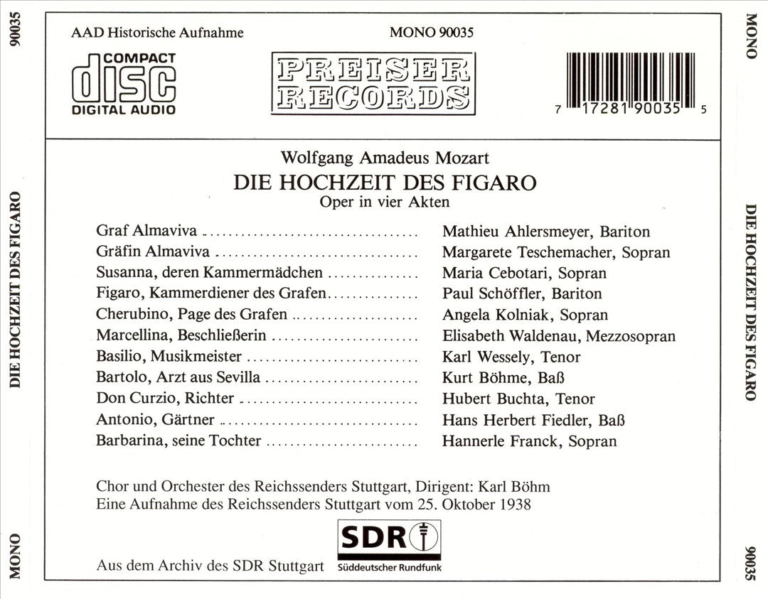 Mozart: Die Hochzeit des Figaro cover art