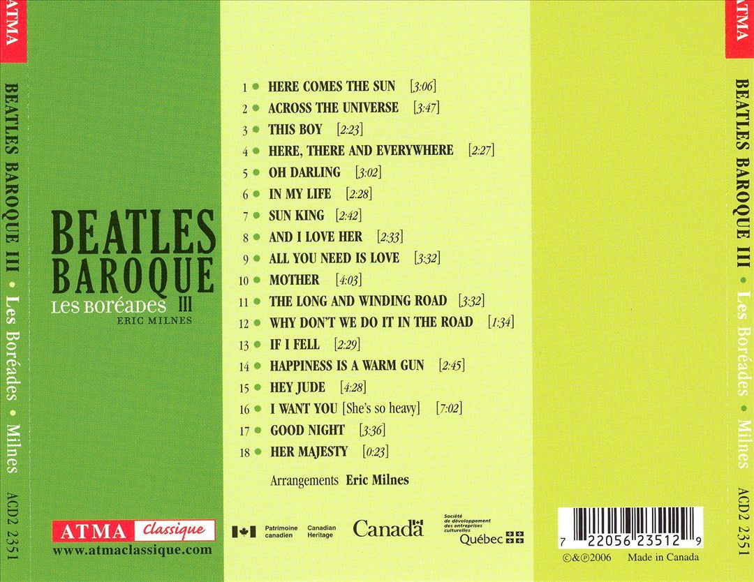 Beatles Baroque, Vol. 3 cover art