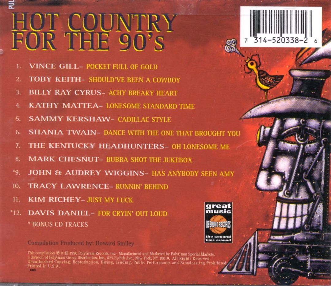 Hot Country for the 90's [Rebound] cover art