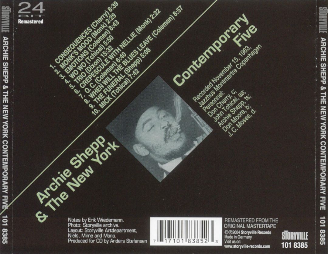 Archie Shepp & The New York Contemporary Five cover art
