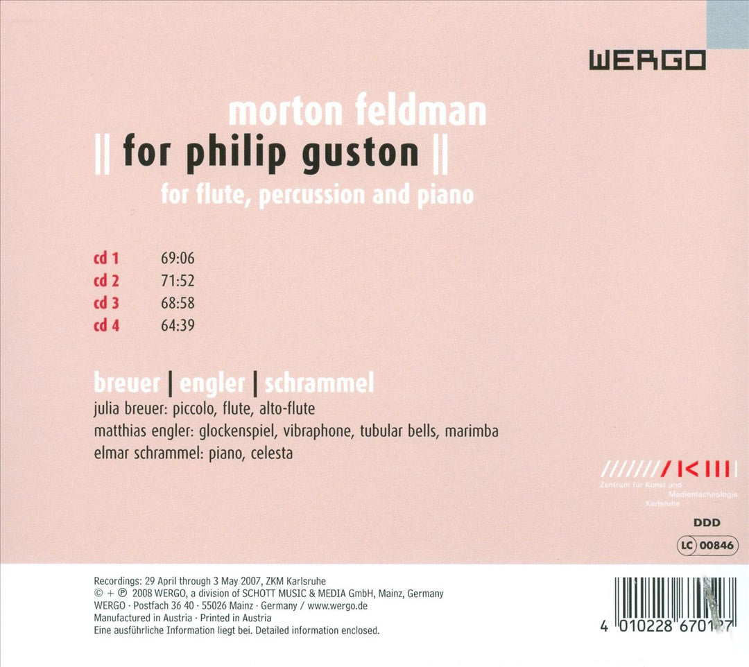 Morton Feldman: For Philip Guston cover art