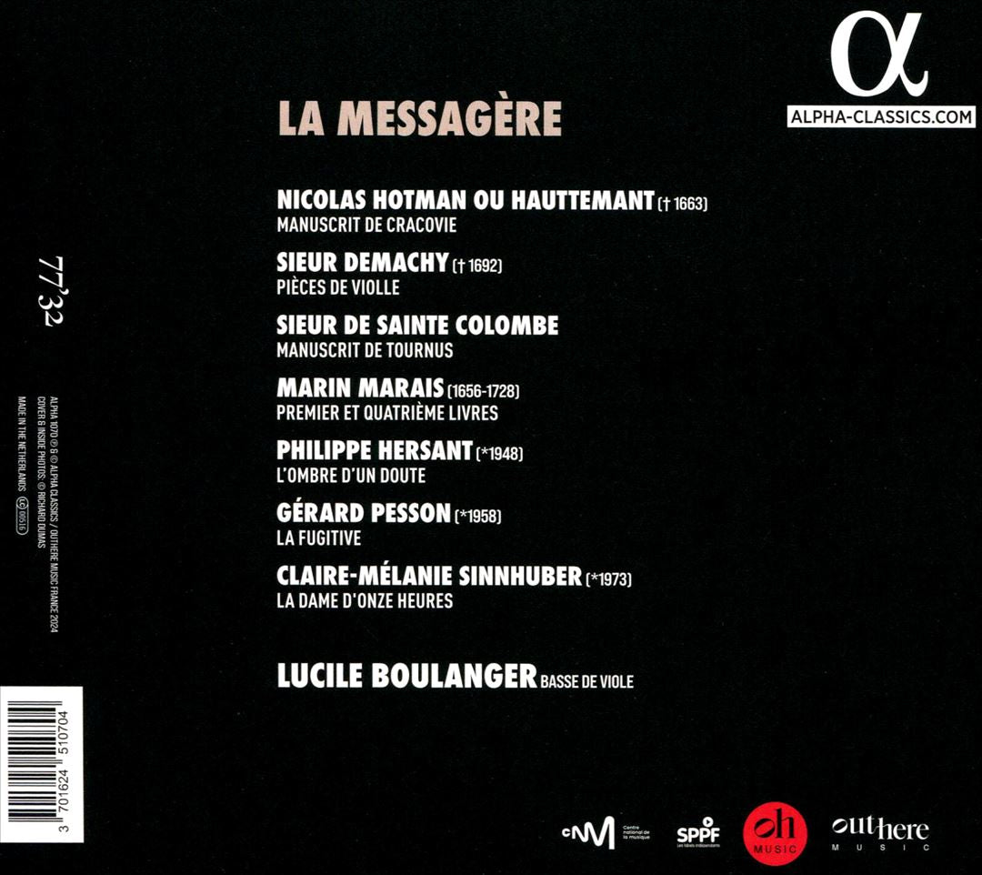 Messagère: XVIIe-XXIe siècles, un portrait de la viole d gambe cover art