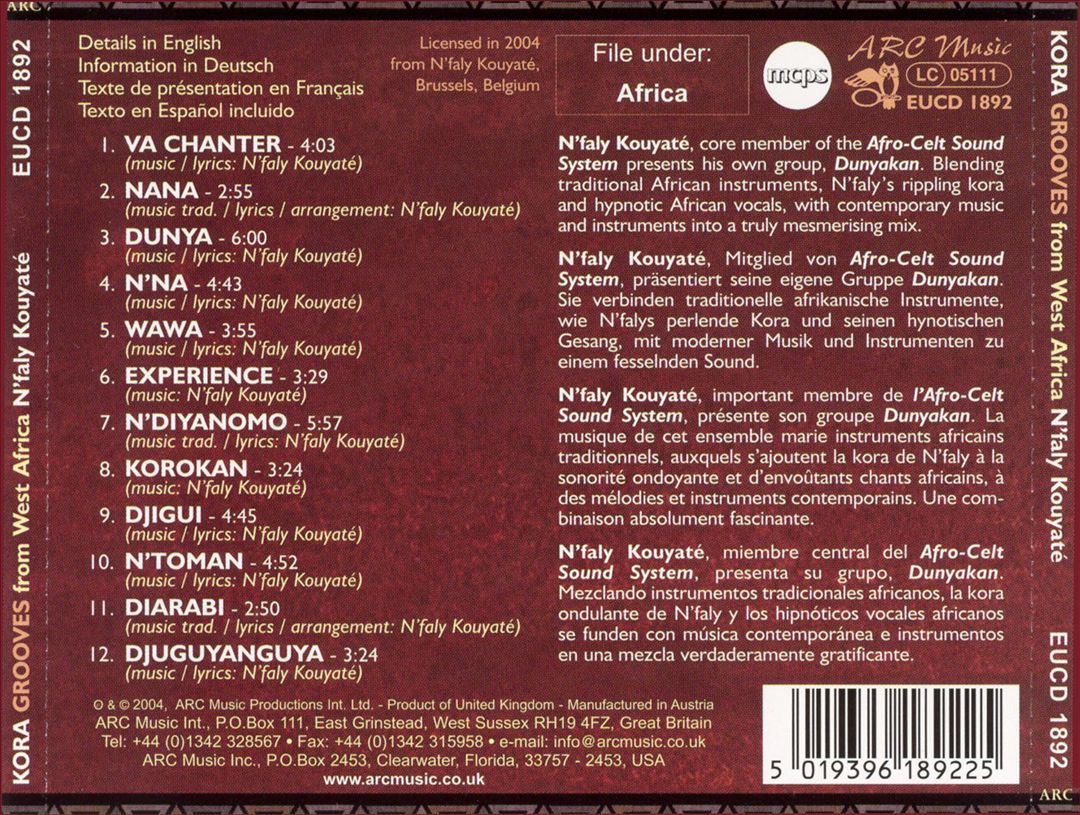 Kora Grooves from West Africa cover art