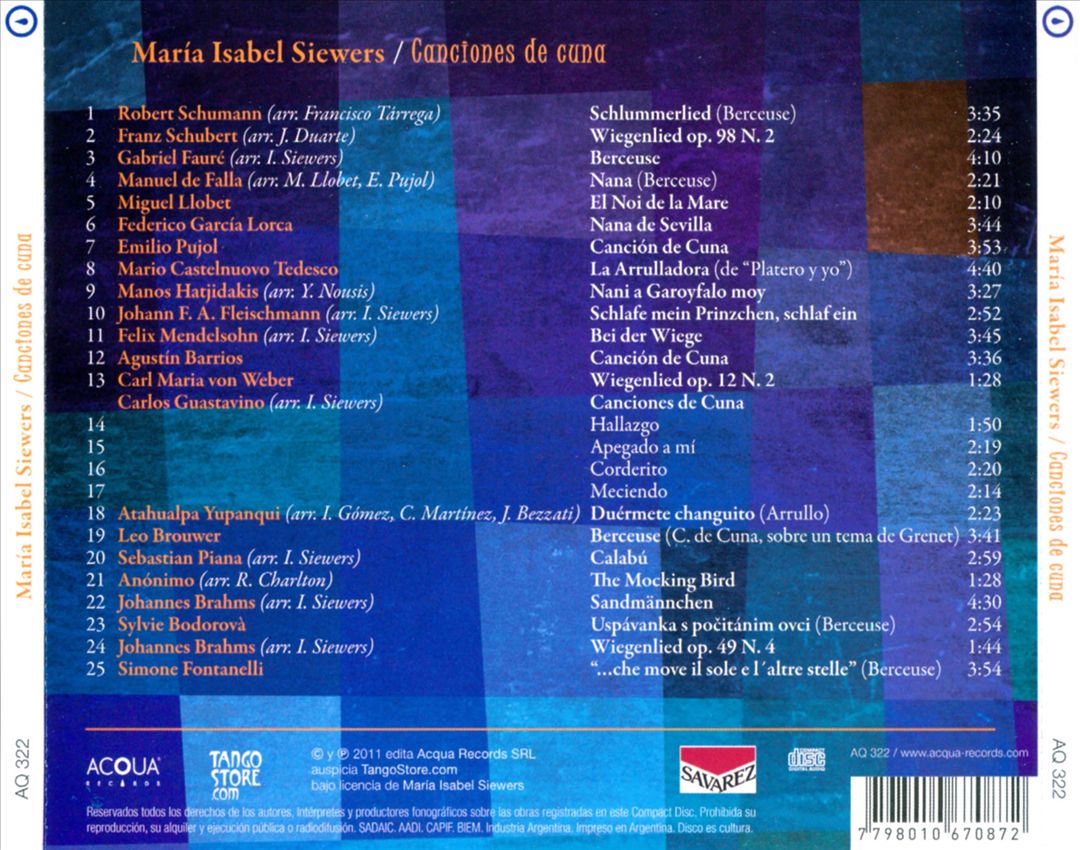Canciones de cuna cover art