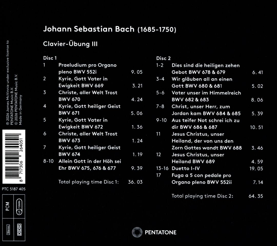 Bach: Clavier-Übung III cover art