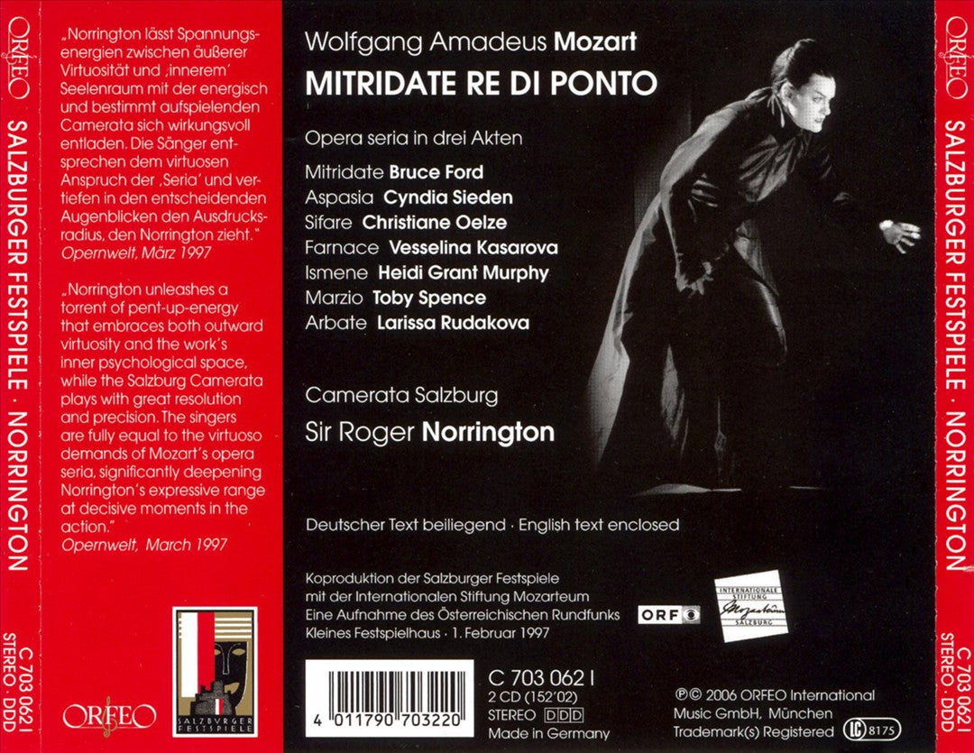 Mozart: Mitridate re di Ponto cover art