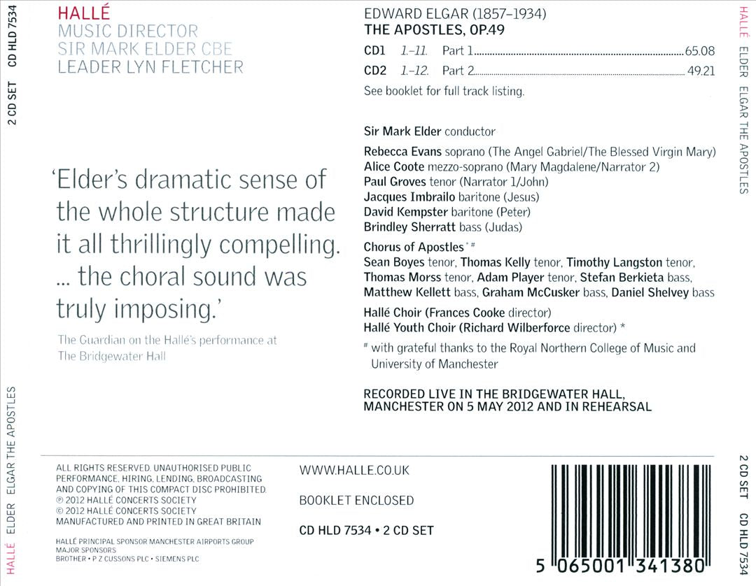 Elgar: The Apostles cover art