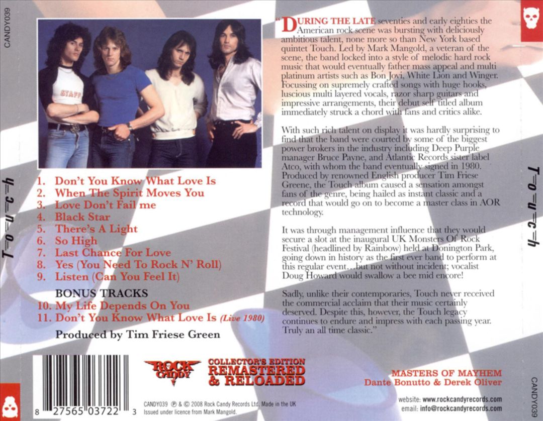 Touch I [Bonus Tracks] cover art