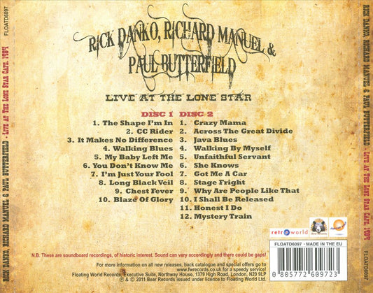 Live At The Lone Star 1984 cover art