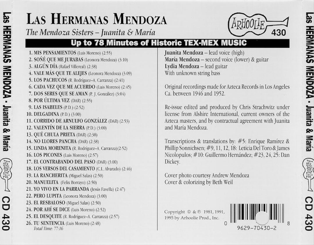 Hermanas Mendoza: Juanita y María cover art