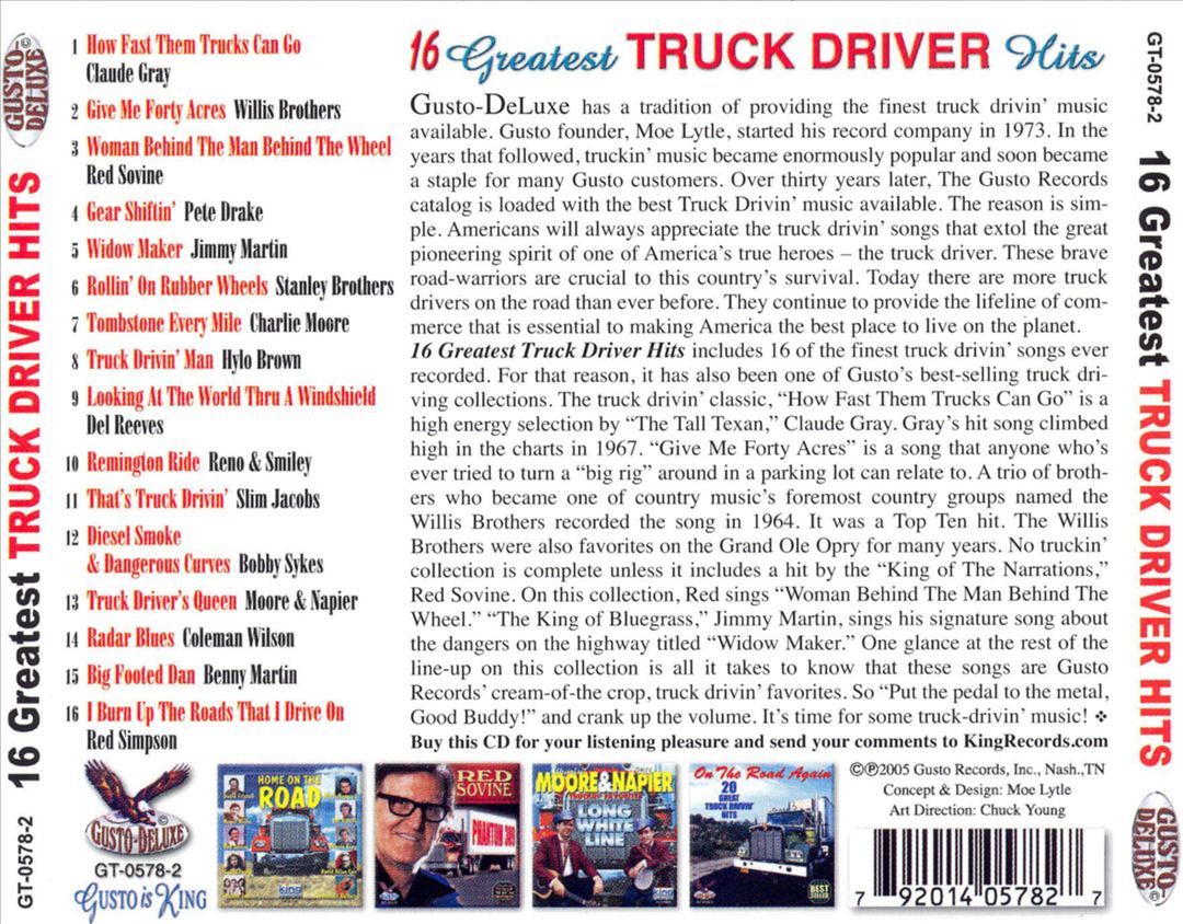16 Greatest Truck Driver Hits cover art