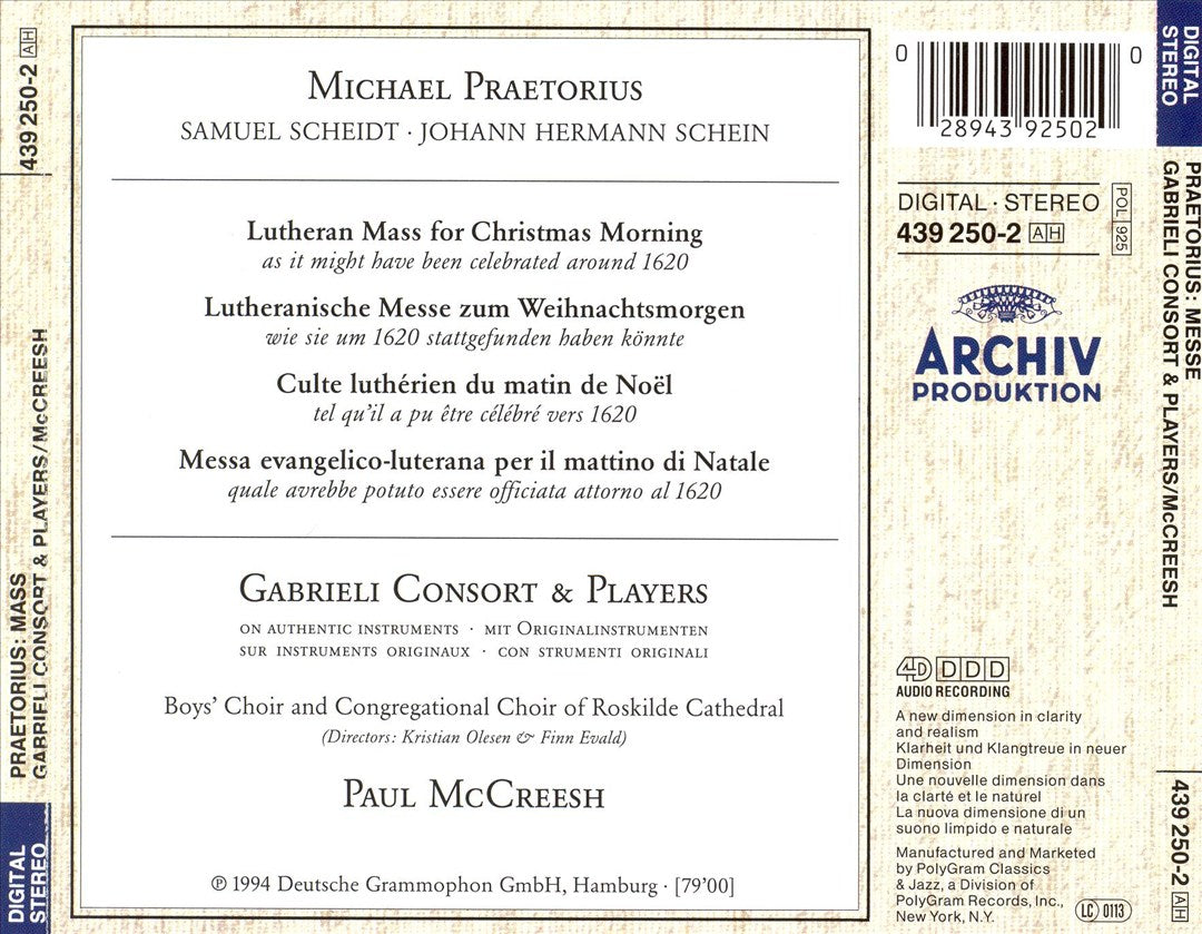 Michael Praetorius: Christmas Mass cover art