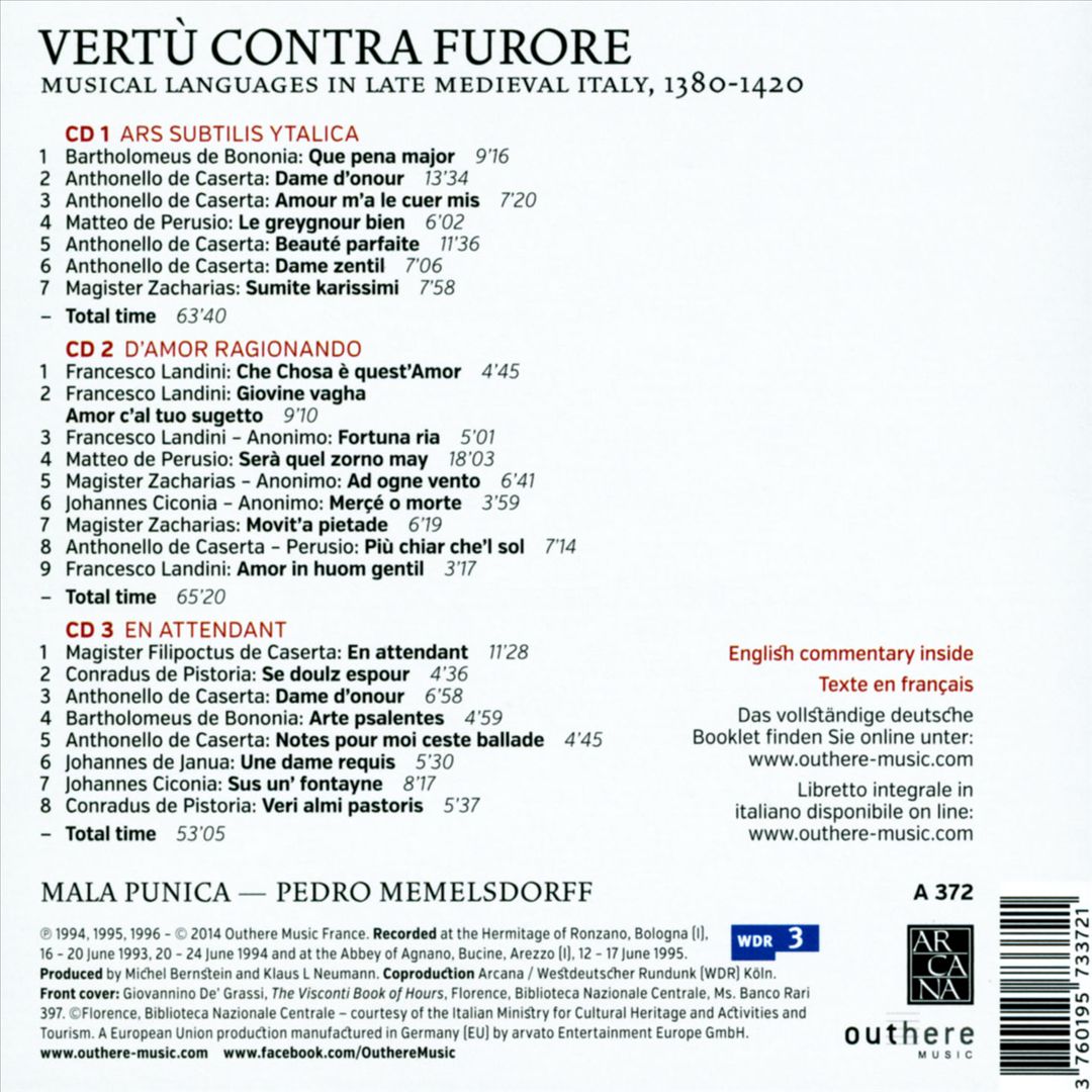 Vertù contra furore cover art