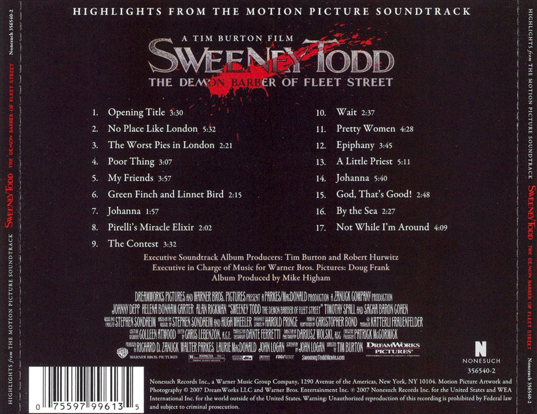 Sweeney Todd: The Demon Barber Of Fleet Street (Highlights Edition) cover art