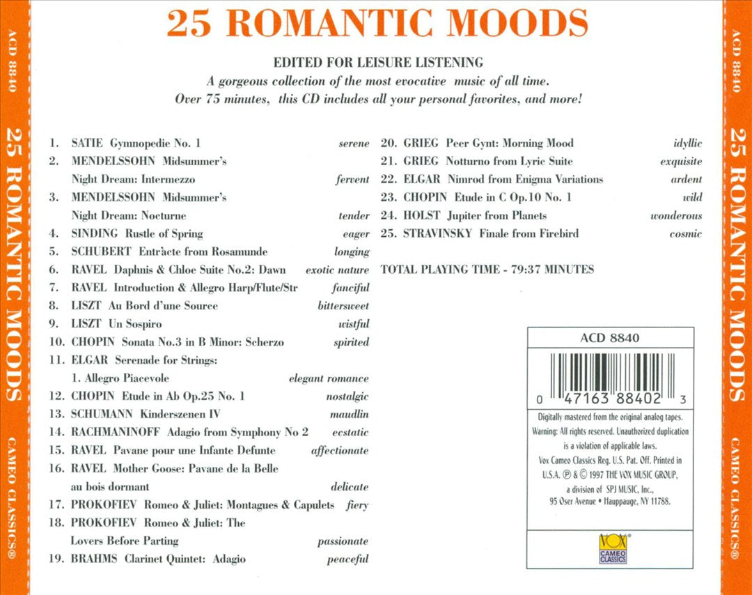 25 Romantic Moods cover art