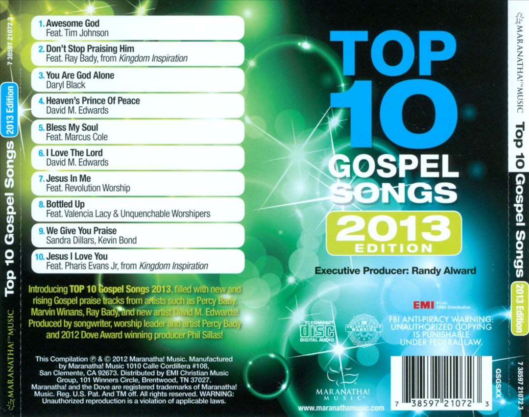 Maranatha!: Top 10 Gospel Songs 2013 cover art