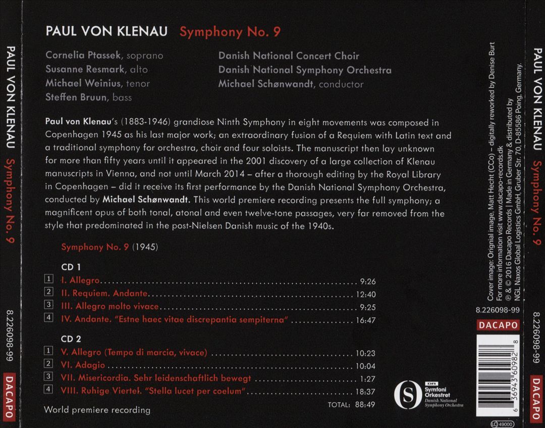 Paul von Klenau: Symphony No. 9 cover art