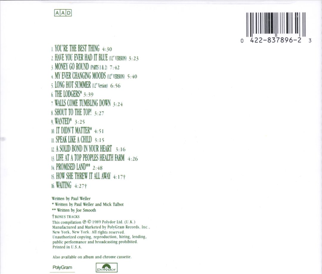 Singular Adventures of the Style Council cover art