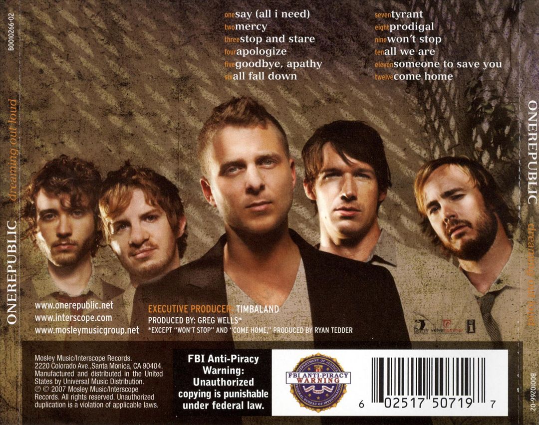 Dreaming Out Loud cover art