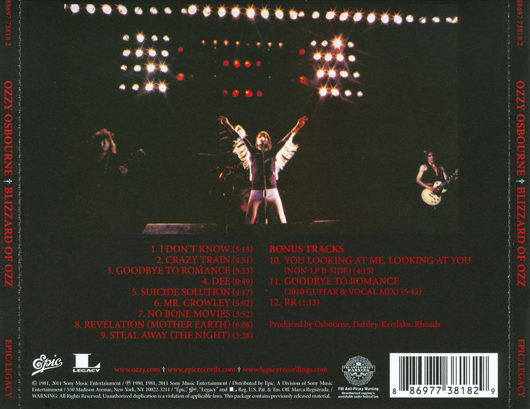 Blizzard of Ozz cover art