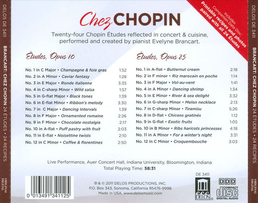 Chez Chopin: 24 Etudes, 24 Recipes cover art