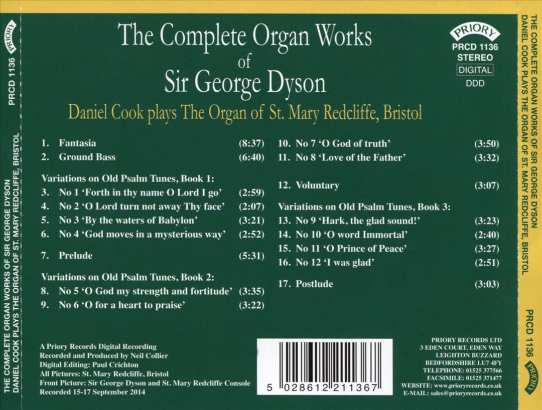 Complete Organ Works of Sir George Dyson cover art