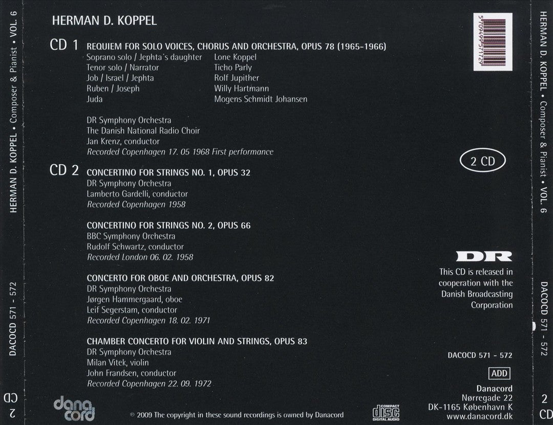 Herman D. Koppel: Composer & Pianist, Vol. 6 cover art