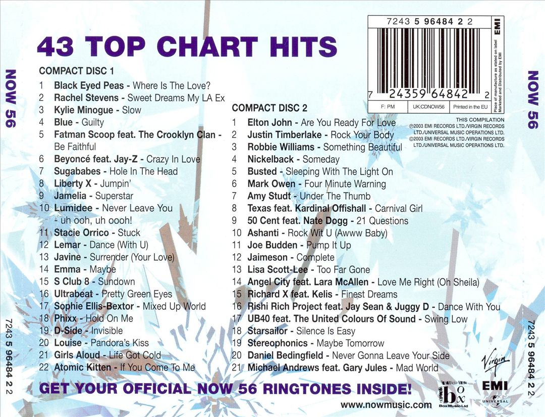 Now That's What I Call Music! 56 [UK] cover art