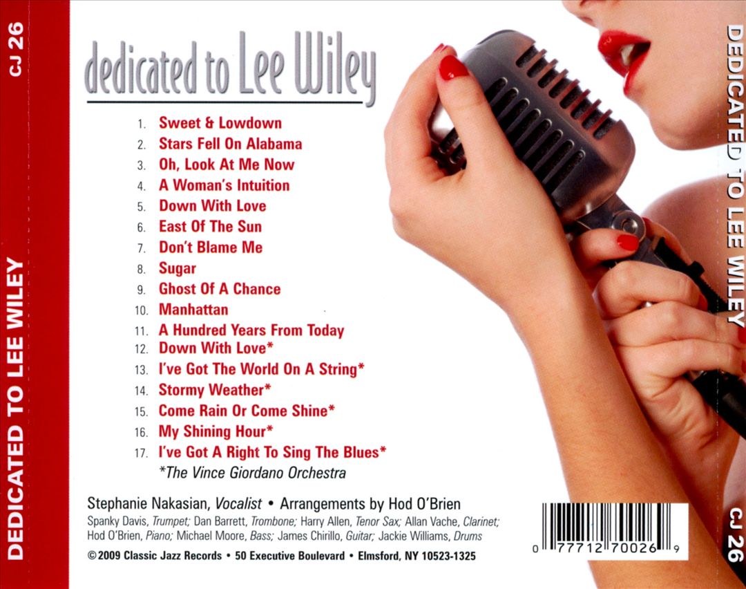 Dedicated to Lee Wiley cover art
