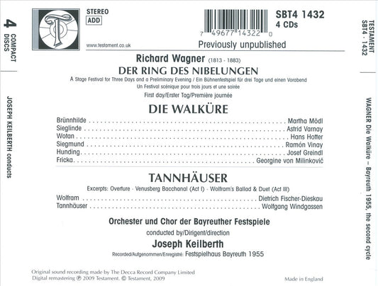 Richard Wagner: Die Walküre [Second Cycle of 1955] cover art