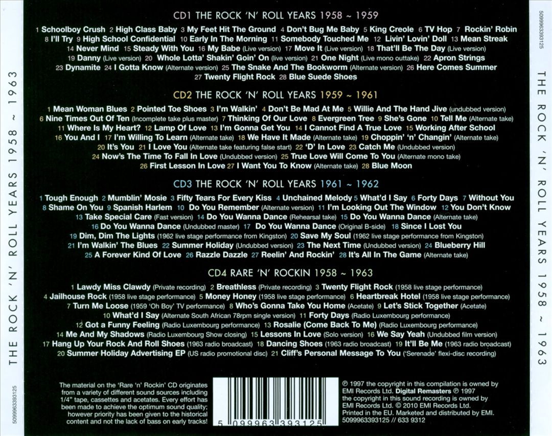 Rock 'n' Roll Years, 1958-1963 cover art