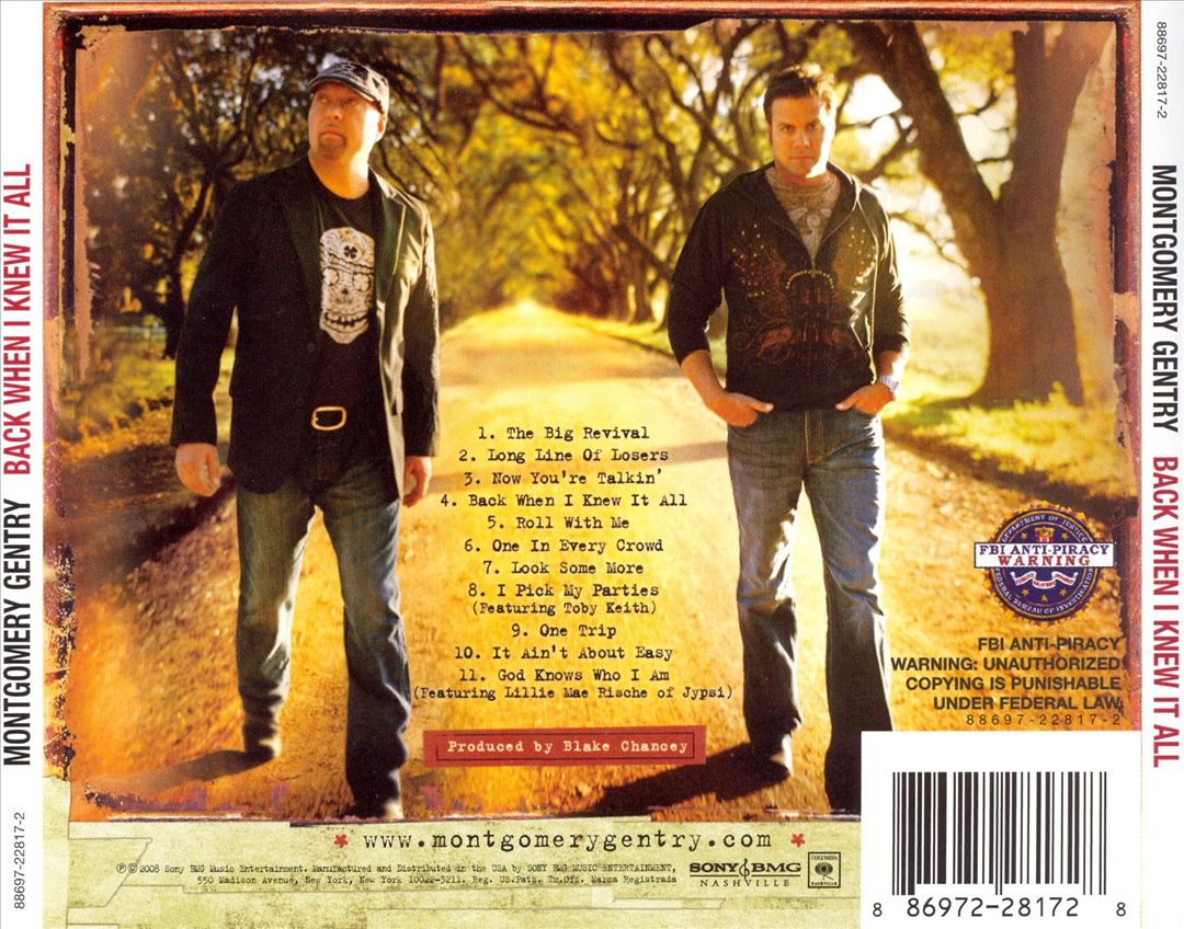 Back When I Knew It All cover art