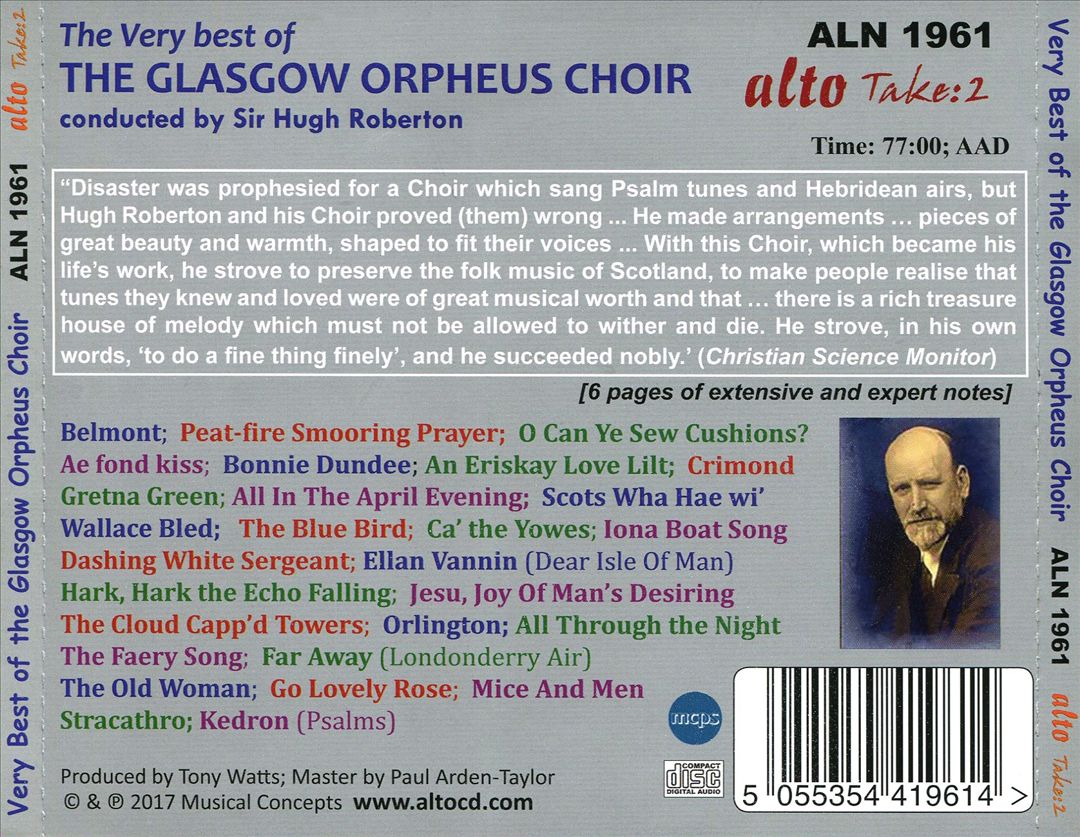 Very Best of the Glasgow Orpheus Choir cover art