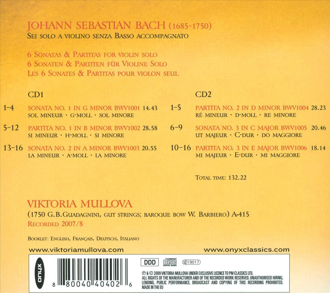 Bach: 6 Solo Sonatas & Partitas cover art