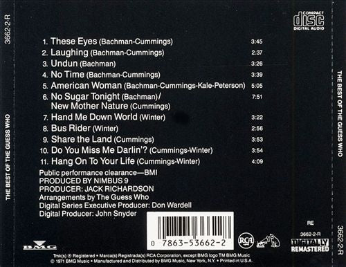 Best of the Guess Who [RCA] cover art