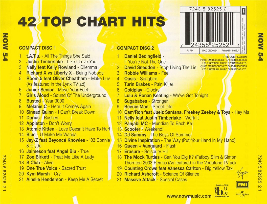 Now That's What I Call Music! 54 [UK] cover art