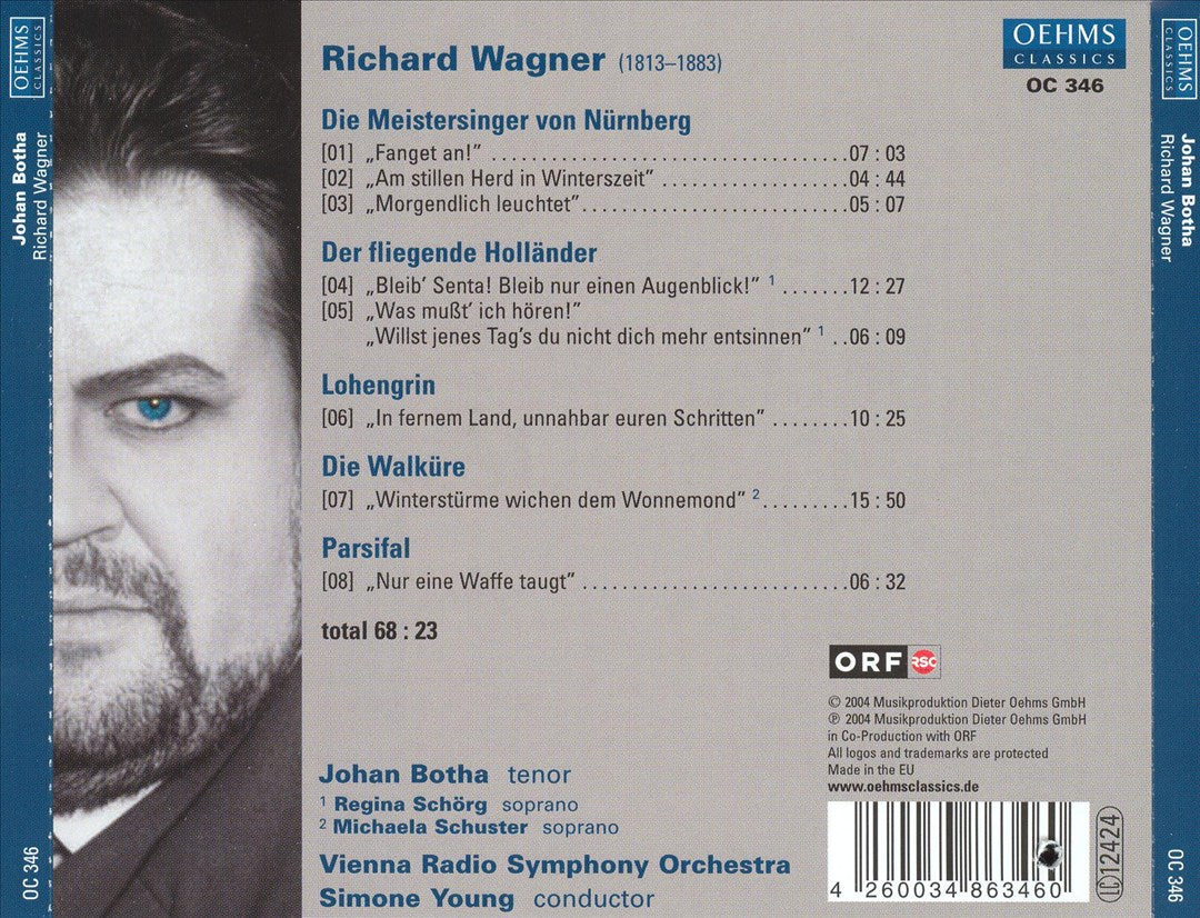 Johan Botha Sings Richard Wagner cover art