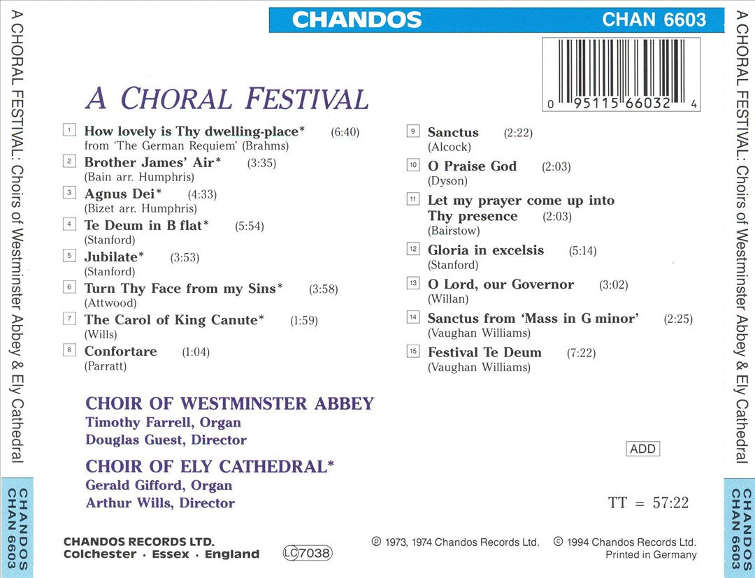 Choral Festival cover art
