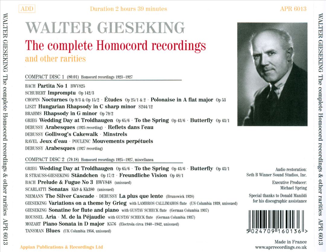 Complete Homocord Recordings and Other Rarities cover art