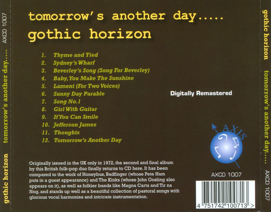 Tomorrow's Another Day.... cover art