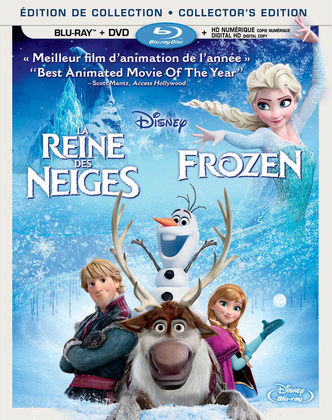 Frozen [2 Discs] [Includes Digital Copy] [Blu-ray/DVD] [French] cover art