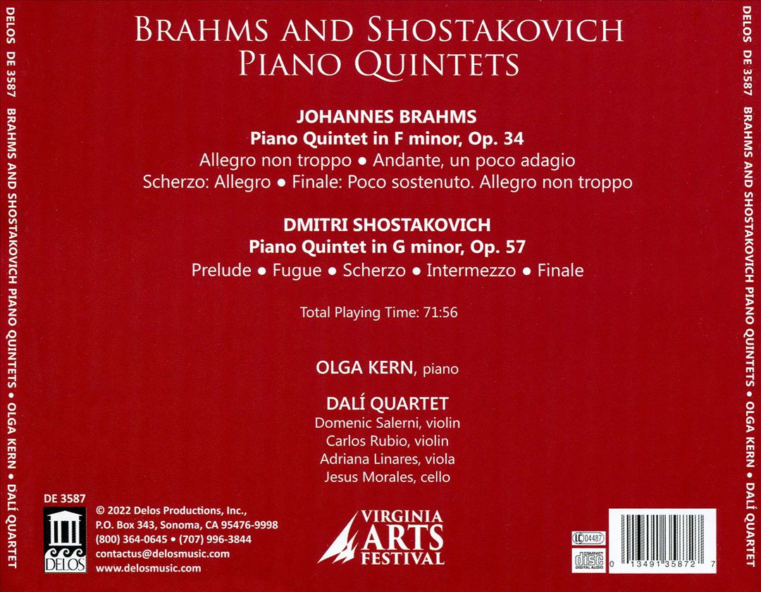 Brahms, Shostakovich: Piano Quintets cover art